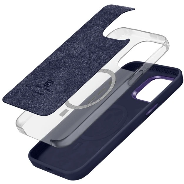 Crong Color Cover LUX Magnetic - dėklas skirtas Apple iPhone 15 Pro MagSafe Navy Mėlyna