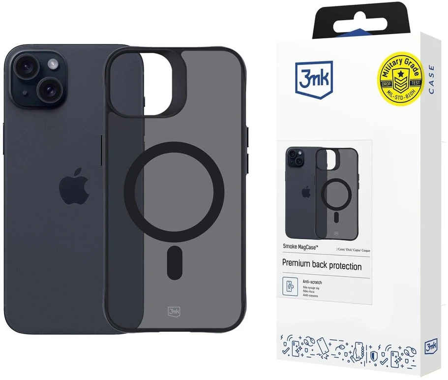 3MK Smoke MagDėklas Apple iPhone 15 6.1″