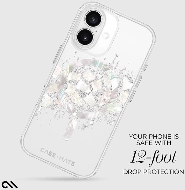 Case-Mate Karat MagSafe - dėklas skirtas Apple iPhone 16 su Pearl Inlay A Touch of Pearl