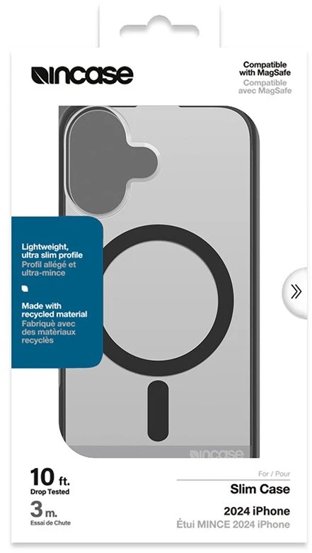 Incase Slim dėklas MagSafe - dėklas Apple iPhone 16 Juodas