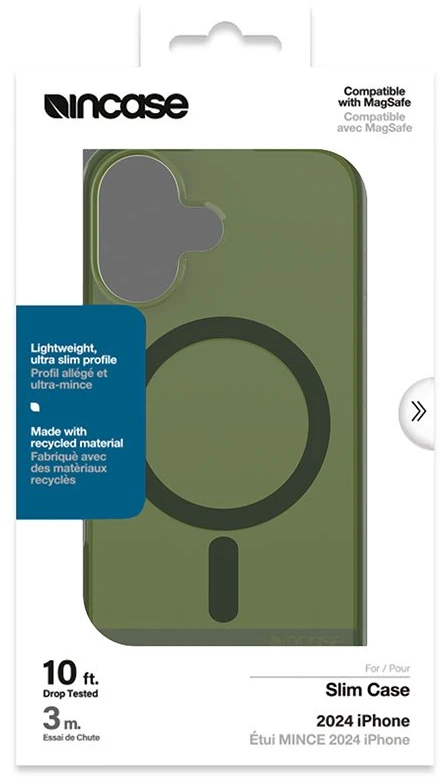 Incase Slim dėklas MagSafe - dėklas Apple iPhone 16 Highland Žalias