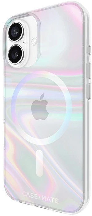 Case-Mate Soap Bubble MagSafe - dėklas skirtas Apple iPhone 16 Iridescent