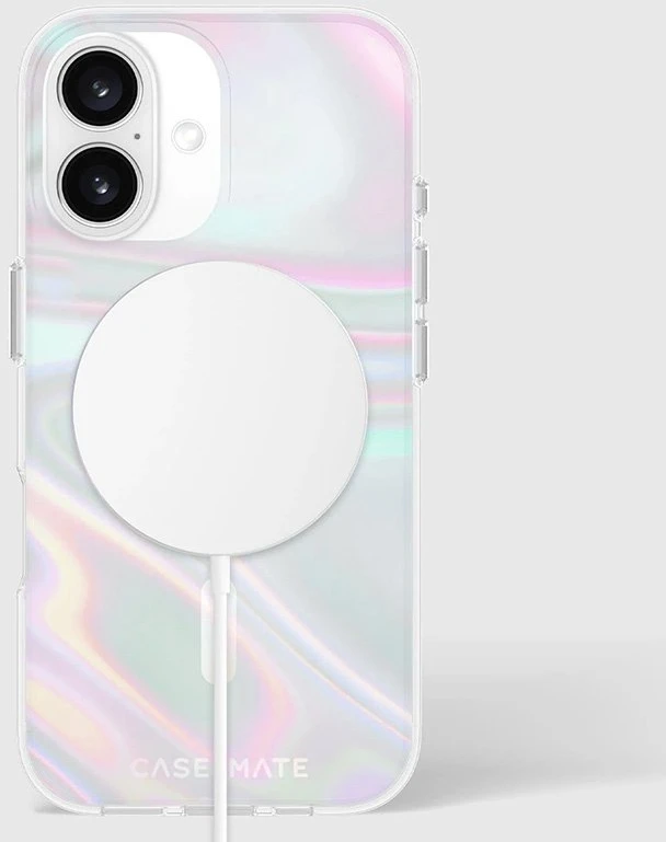 Case-Mate Soap Bubble MagSafe - dėklas skirtas Apple iPhone 16 Iridescent