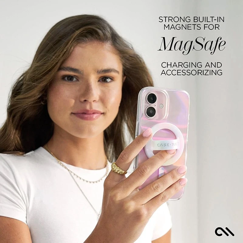 Case-Mate Soap Bubble MagSafe - dėklas skirtas Apple iPhone 16 Iridescent