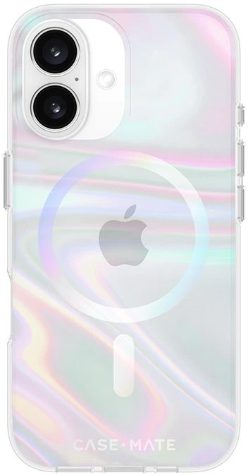 Case-Mate Soap Bubble MagSafe - dėklas skirtas Apple iPhone 16 Iridescent