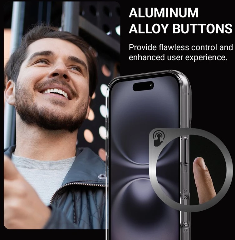Crong Clear MAG Pro - dėklas Apple iPhone 16 MagSafe juodas