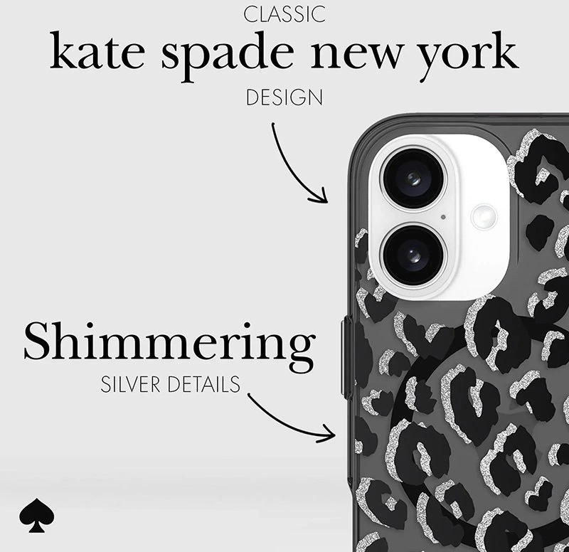 Kate Spade New York Protective MagSafe - dėklas skirtas Apple iPhone 16 City Leopard
