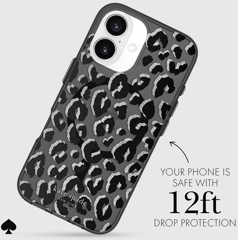 Kate Spade New York Protective MagSafe - dėklas skirtas Apple iPhone 16 City Leopard