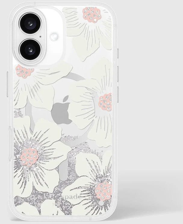 Kate Spade New York Liquid Glitter MagSafe - dėklas skirtas Apple iPhone 16 Hollyhock Floral