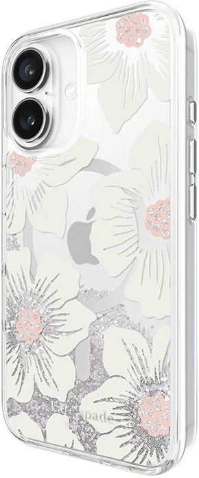 Kate Spade New York Liquid Glitter MagSafe - dėklas skirtas Apple iPhone 16 Hollyhock Floral