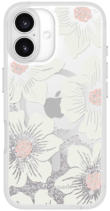 Kate Spade New York Liquid Glitter MagSafe - dėklas skirtas Apple iPhone 16 Hollyhock Floral