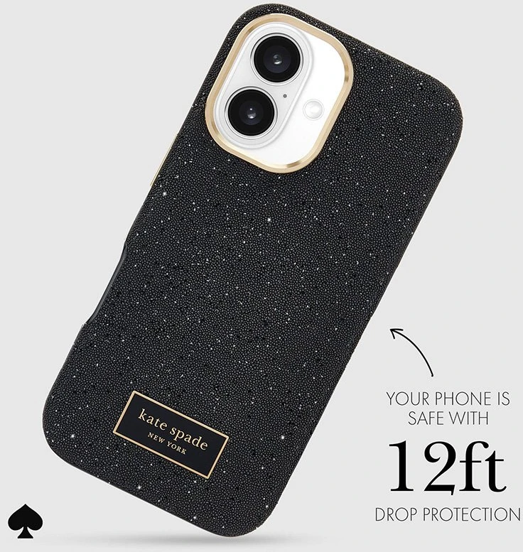 Kate Spade New York Crystal Pave MagSafe - dėklas skirtas Apple iPhone 16 Nightfall