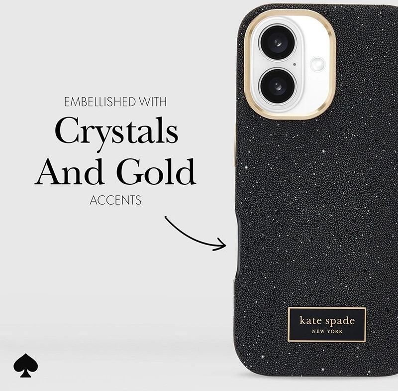Kate Spade New York Crystal Pave MagSafe - dėklas skirtas Apple iPhone 16 Nightfall