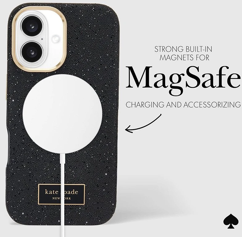 Kate Spade New York Crystal Pave MagSafe - dėklas skirtas Apple iPhone 16 Nightfall