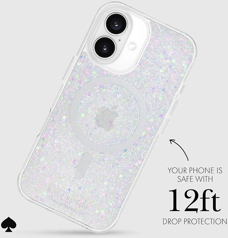Kate Spade New York Protective MagSafe - dėklas skirtas Apple iPhone 16 Chunky Glitter