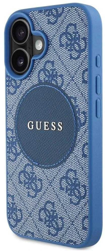 Guess 4G Circle Classic Logo MagSafe dėklas iPhone 16 - mėlynas