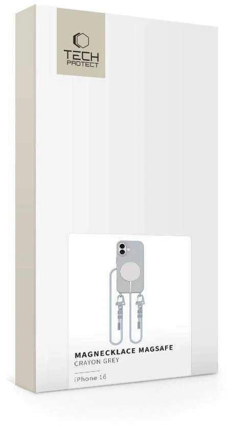 TECH-PROTECT MAGNECKLACE MagSafe Apple iPhone 16 dėklas telefonui pilkos spalvos