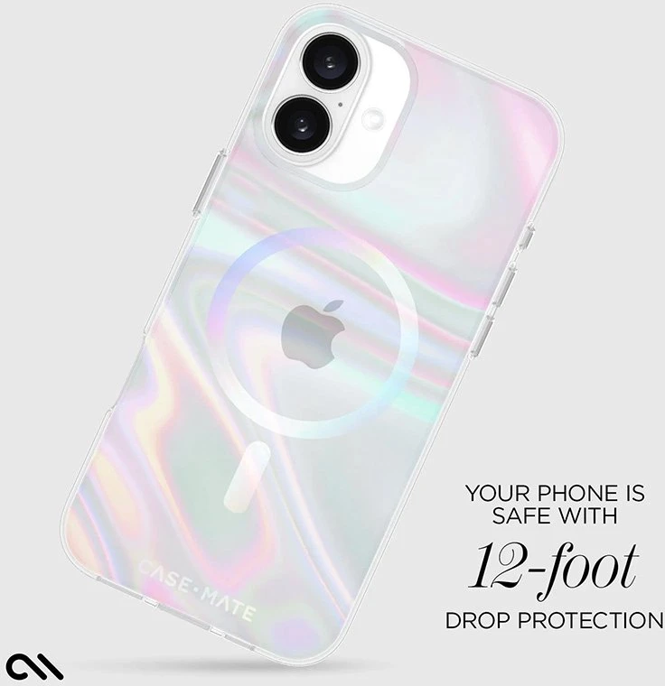 Dėklas Case Mate Soap Bubble - Iridescent, magsafe - iPhone 16 Plus