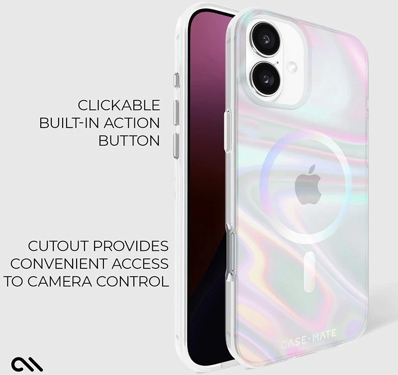 Dėklas Case Mate Soap Bubble - Iridescent, magsafe - iPhone 16 Plus
