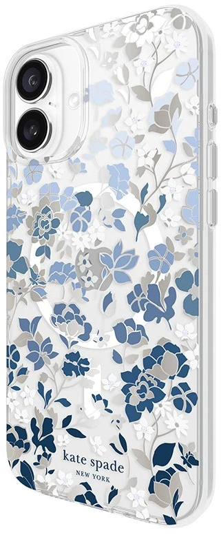 Kate Spade New York Protective Gems MagSafe - dėklas skirtas Apple iPhone 16 Plus Flowerbed Mėlyna