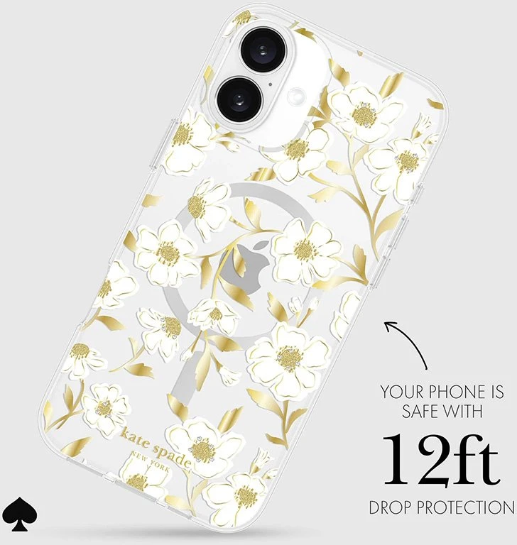 Kate Spade New York Protective Gems MagSafe - dėklas skirtas Apple iPhone 16 Plus Sunshine Floral