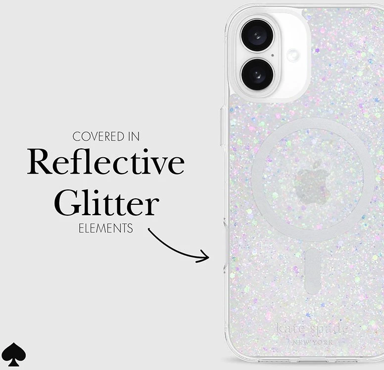 Kate Spade New York Protective MagSafe - dėklas skirtas Apple iPhone 16 Plus Chunky Glitter