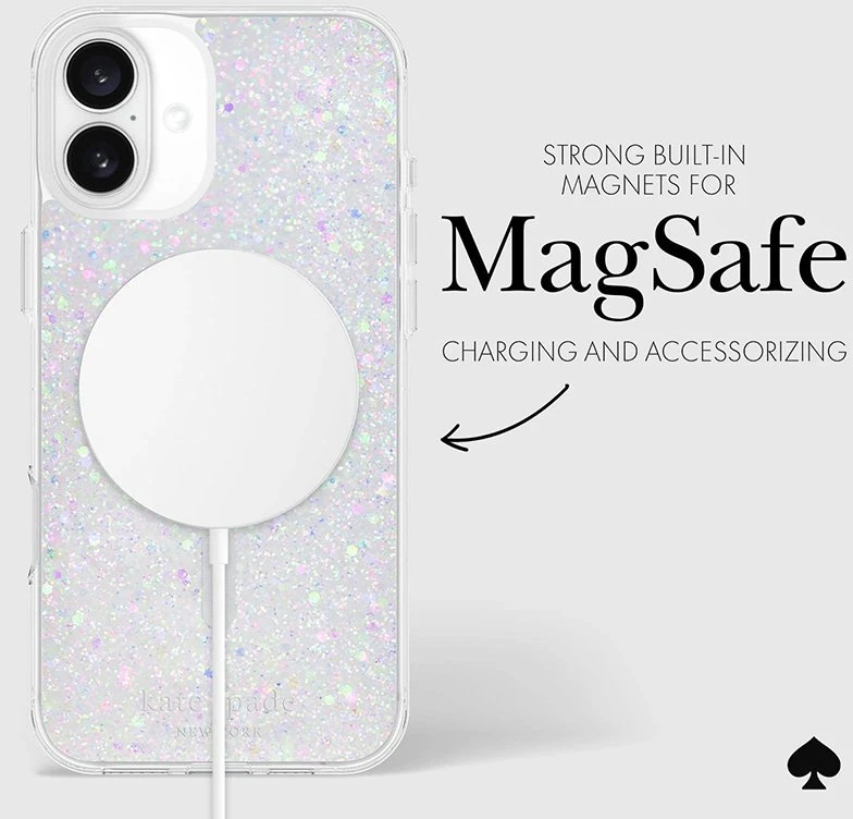 Kate Spade New York Protective MagSafe - dėklas skirtas Apple iPhone 16 Plus Chunky Glitter