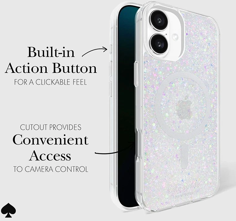 Kate Spade New York Protective MagSafe - dėklas skirtas Apple iPhone 16 Plus Chunky Glitter