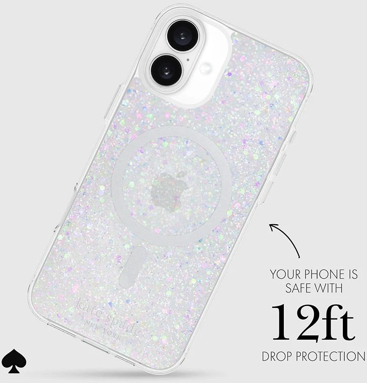 Kate Spade New York Protective MagSafe - dėklas skirtas Apple iPhone 16 Plus Chunky Glitter