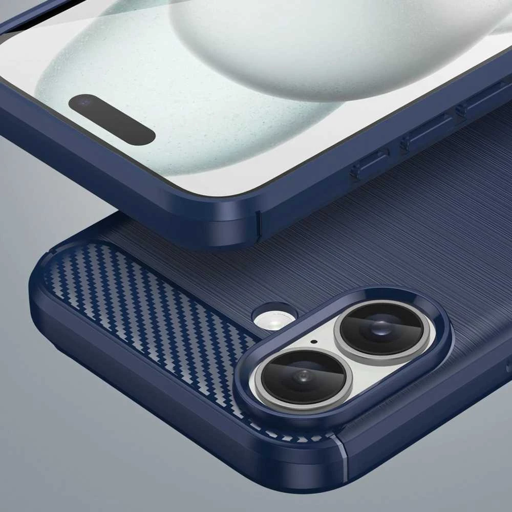 Hurtel Carbon Apple iPhone 16 Plus – dėklas telefonui mėlynos spalvos