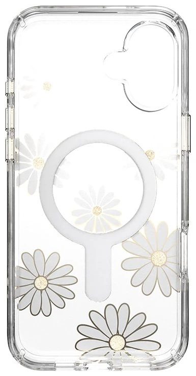 Speck Presidio Lux ClickLock & MagSafe - dėklas skirtas Apple iPhone 16 Plus Sunshine Daisies / Clear / Gold