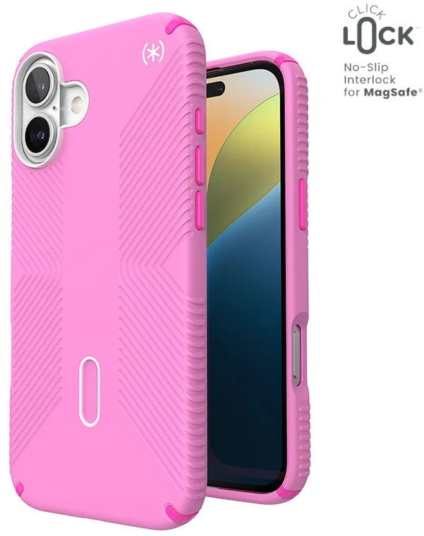 Dėklas Speck Presidio2 Grip ClickLock & MagSafe do iPhone 16 Plus rožinė