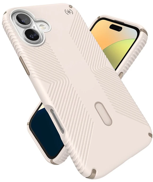Dėklas Speck Presidio2 Grip ClickLock & MagSafe do iPhone 16 Plus smėlio spalva