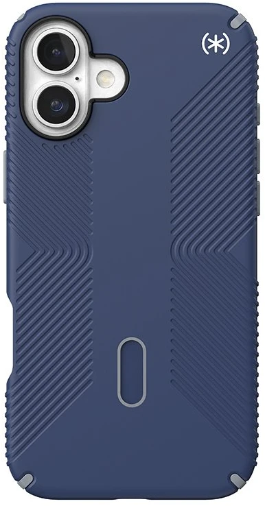Speck Presidio2 Grip ClickLock & MagSafe - dėklas skirtas Apple iPhone 16 Plus Coastal Mėlyna / Dust Pilkas / Baltas