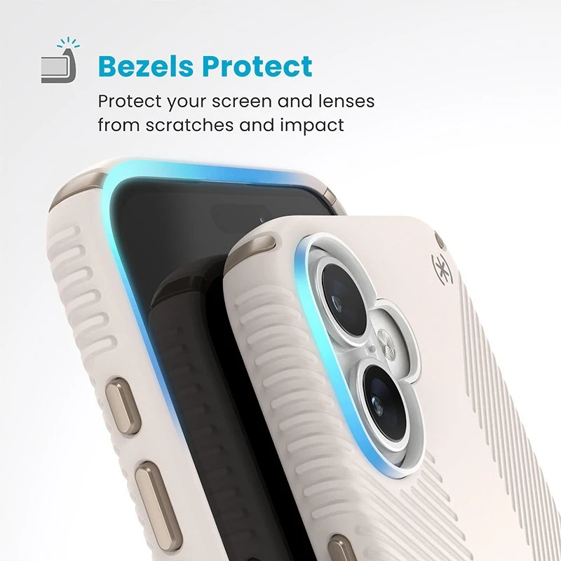 Dėklas Speck Presidio2 Grip ClickLock & MagSafe do iPhone 16 Plus smėlio spalva