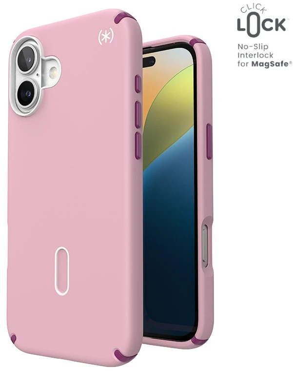 Dėklas Speck Presidio2 Pro ClickLock & MagSafe do iPhone 16 Plus rožinė