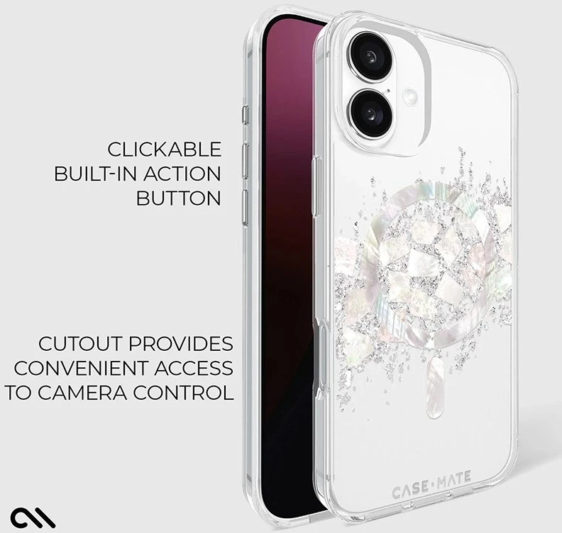 Case-Mate Karat MagSafe - dėklas skirtas Apple iPhone 16 Plus with Pearl Inlay A Touch of Pearl