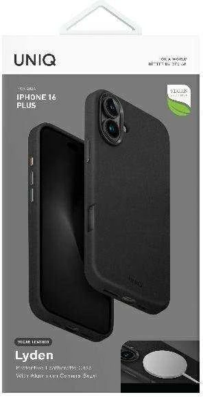 UNIQ Lyden dėklas Apple iPhone 16 Plus 6.7″ Magclick Charging juodos spalvos Dallas juodos spalvos