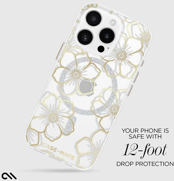 Case-Mate Floral Gems MagSafe - dėklas skirtas Apple iPhone 16 Pro Gold