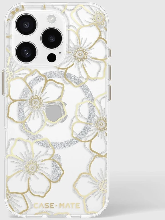 Case-Mate Floral Gems MagSafe - dėklas skirtas Apple iPhone 16 Pro Gold
