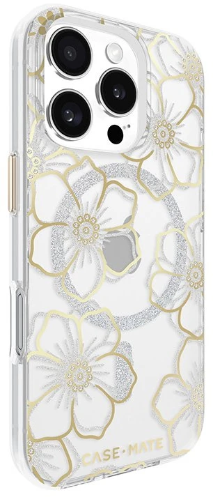 Case-Mate Floral Gems MagSafe - dėklas skirtas Apple iPhone 16 Pro Gold