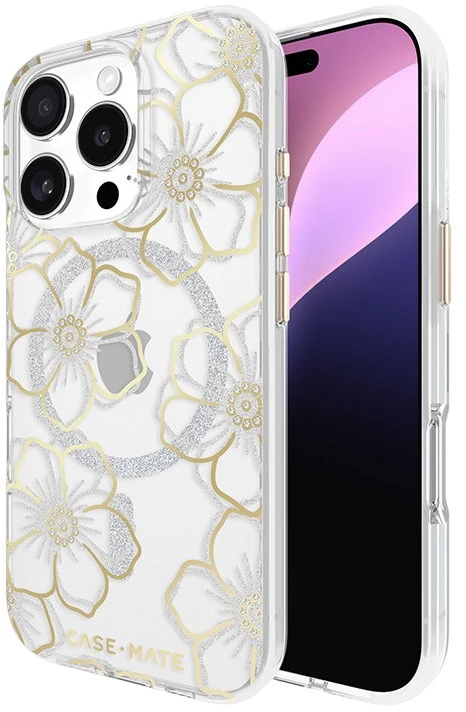 Case-Mate Floral Gems MagSafe - dėklas skirtas Apple iPhone 16 Pro Gold
