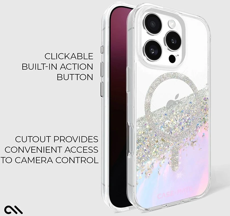 Case-Mate Karat MagSafe - dėklas skirtas Apple iPhone 16 Pro Holographic Soap Bubble