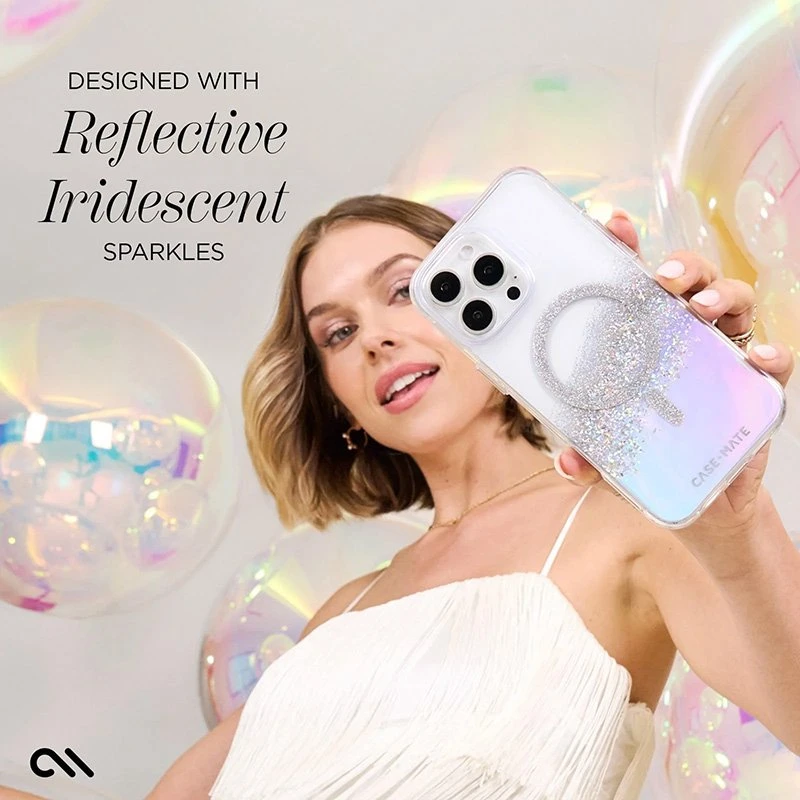 Case-Mate Karat MagSafe - dėklas skirtas Apple iPhone 16 Pro Holographic Soap Bubble
