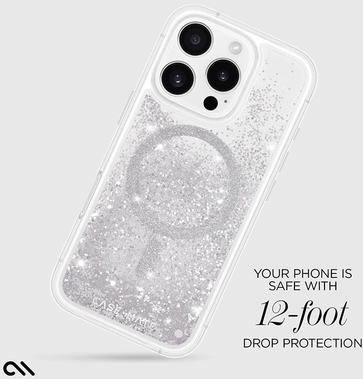 Case-Mate Waterfall MagSafe - dėklas skirtas Apple iPhone 16 Pro Sidabrinis