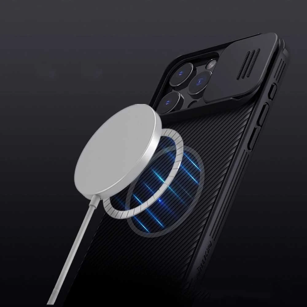 Nillkin CamShield Pro Magnetic Hard Apple iPhone 16 Pro dėklas telefonui juodos spalvos