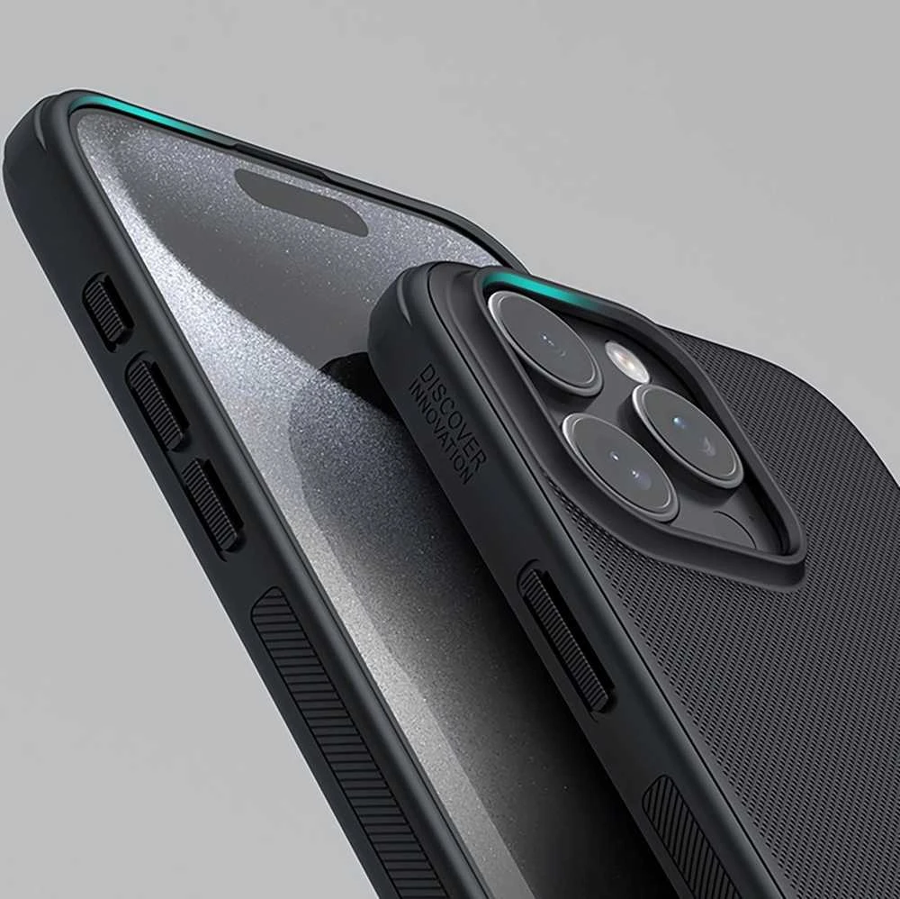 Nillkin Super Frosted Pro Back Apple iPhone 16 Pro dėklas telefonui juodos spalvos