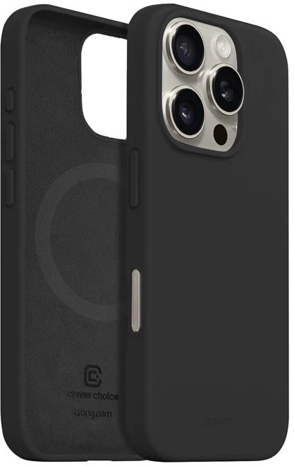 Dėklas Crong Color Cover Magnetic do iPhone 16 Pro juoda