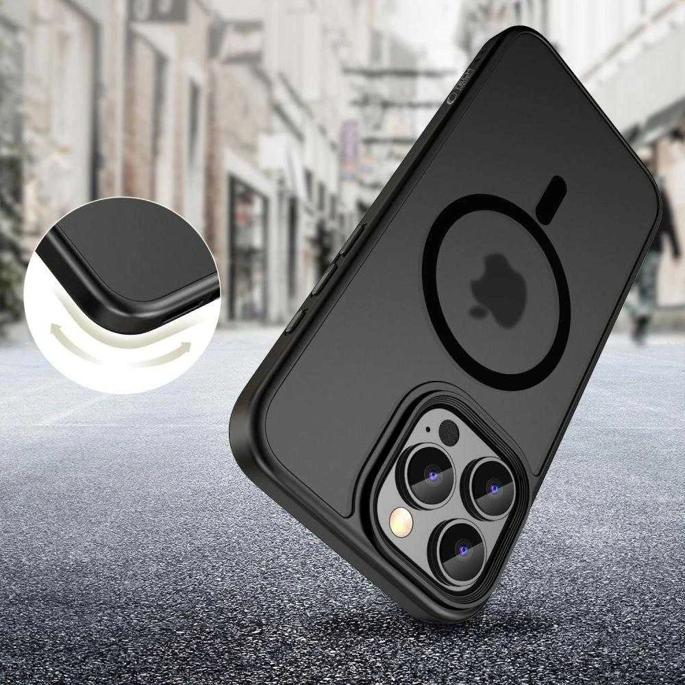Apple iPhone 16 Pro Max Tech-Protect Magmat MagSafe Matte dėklas telefonui juodos spalvos