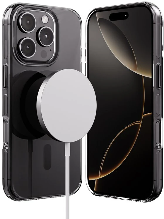 Crong Clear MAG Pro - dėklas Apple iPhone 16 Pro Max MagSafe juodas